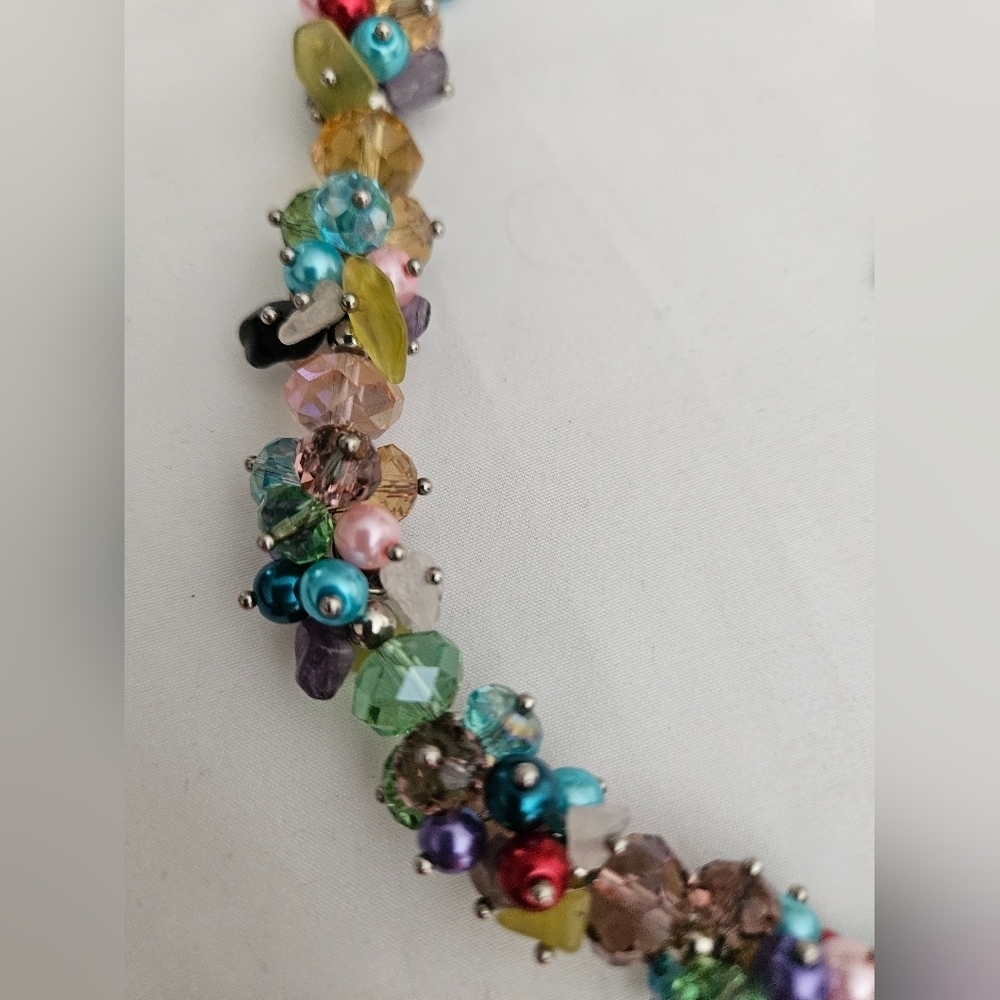 Woven Beaded Necklace Multicolor - Picture 7 of 11